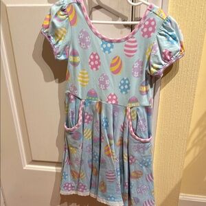 Colorful Easter Egg Print Kids Dress